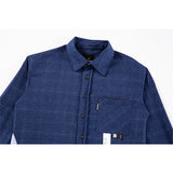 Men Shacket Long Sleeve Autumn Shirt Autumn Stitching Loose Shirt