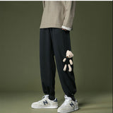Men Pants Fleece-Lined Thickened Ankle Banded Pants