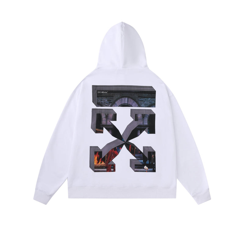 Autumn And Winter 3d Oil Painting Arrow Hooded Sweater For Men And Women