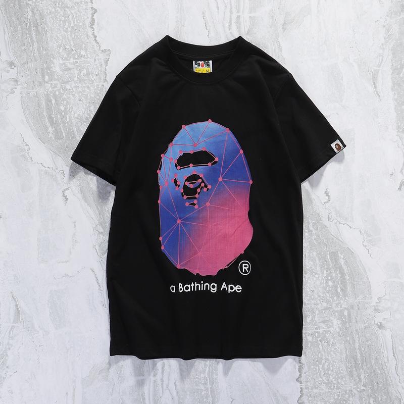 A Ape Print T Shirt Camouflage Cotton Short Sleeve T-shirt Half Sleeve