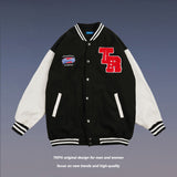 Men Fall Outfits Contrast Color Bomber Jacket Coat