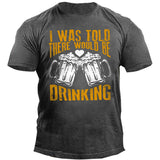 Man T Shirt Black round Neck Loose Print