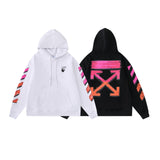 Autumn And Winter Back X Marking Pen Pink Arrow Hooded Sweater