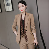 Women Pants Suit Uniform Designs Formal Style Office Lady Bussiness Attire Spring and Autumn Fashion Business Wear