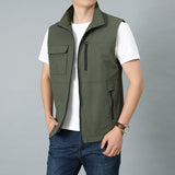 Mens Golf Vest Sports Slim Jacket Men's Sport Leisure Vest Spring and Autumn Vest Men's Waistcoat Vest