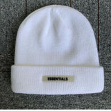 Women Beanies Autumn and Winter Skullcap Double Line Knitted Hat Woolen Cap