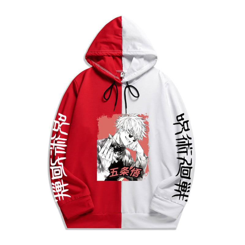 Split Hoodie Demons and Angels Day Mangled Back to Battle Splicing Pullover