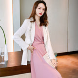 Women Pants Suit Uniform Designs Formal Style Office Lady Bussiness Attire Early Autumn Waist-Tight Business Suit Strap Dress Two-Piece Suit For Women