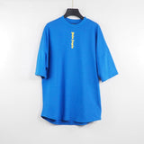 Palm Angels Angel Vertical Bar Letter Printing Batwing Sleeve Drop Shoulder T-shirt Loose Men and Women