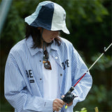 Men Shacket Long Sleeve Autumn Shirt Autumn Shirt Back Letter Print Loose Shirt