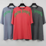Palm Angels Spring and Summer Short Sleeve T-shirt Print Student Couple Loose Tee