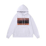 Autumn And Winter Sunset Flamingo Arrow Hooded Sweater For Men And Women