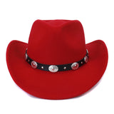 Wester Hats Men 'S And Women 'S Woolen Western Ethnic Style Peach Top Denim Hat