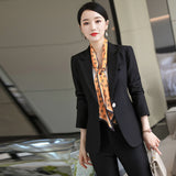 Women Pants Suit Uniform Designs Formal Style Office Lady Bussiness Attire Fall/Winter Slim White-Collar Workwear