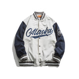 Varsity Jacket For Men Baseball Jackets Letter Splicing Loose Jacket Male