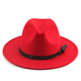 Fedora Hat Flat Top Jazz Top Hat Autumn and Winter Men and Women British Woolen Hat
