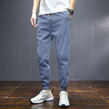 Men Summer Jeans Spring Elastic Waist Ankle-Tied Harem Jeans Men's plus Size Retro Sports Trousers