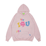 Men Fall Outfits Vintage Bear Embroidered Hooded Sweater Hip Hop Loose Couple Casual Jacket