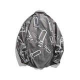 Men Shacket Long Sleeve Autumn Shirt Autumn Shirt Lapel Cardigan Loose Comfort Printing Youth Casual Shirt