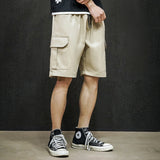 Mens Cargo Shorts Men's Summer Workwear Multi-Pocket Men's Shorts Cotton Breathable Casual Shorts Men's Fashion