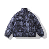 Men Fall Outfits Winter Thickened Paisley Cotton-Padded Coat Warm Coat