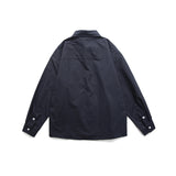 Men Shacket Long Sleeve Autumn Shirt Loose and Simple Solid Color Long Sleeve Shirt Neutral Coat