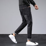 Men Summer Jeans Spring Slim-Fitting Stretch Jeans Large Size Retro Sports Trousers Men