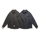 Men Shacket Long Sleeve Autumn Shirt Retro Youth