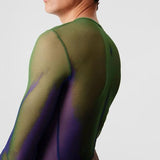 Rave Outfits Men Long Sleeve Shirt See-through Bottoming Shirt Male Transparent Sexy T-shirt