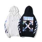Autumn And Winter Monet Oil Painting Series Round Neck Pullover Hooded Sweater