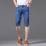 Men Jean Shorts Denim Shorts Men's Summer Stretch Breathable Sports Straight Simple Shorts Fashion