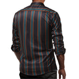 Men's Slim Fit Striped Long Sleeve Shirt plus Size Fashion Trend Casual Shirt Men Shirt