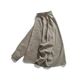 Men shacket Long Sleeve Autumn Shirt Cityboy Plaid Long Sleeve Lapel Shirt for Men