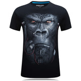 Rave Outfits Mens Three-Dimensional Funny Gorilla Monkey Print