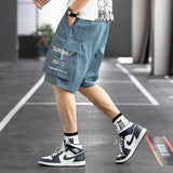 Mens Cargo Shorts Summer Overalls Pants Men's Outdoor Sports Cropped Basketball Pants Loose Casual Beach