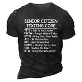Man T Shirt round Neck Heat Transfer Patch Printed Loose Pullover