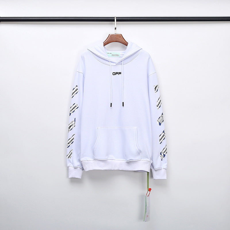 Arrow Print Cotton Terry Hoodie Owt