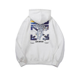 Autumn And Winter Outer Space Astronauts Arrow Velvet Padded Hooded Sweatshirt Men And Women Same Style