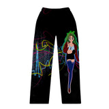 Straight-Leg Pants Men's Autumn and Winter Sweatpants Large Size Sailor Moon Print Clothes for Men