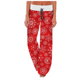 Wide Leg Floral Print Pants Loose Print Pocket Yoga Wide Leg Sports Trousers