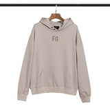 Fog Essentials Hoodie Spring/Summer Fog Season 7 FG Letters Flocking Terry Hooded Sweater