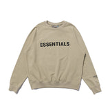 Fog Sweatshirt Essentials Long Sleeve round Neck Neck Neck Sweater Double Line Letter Print Terry round Neck Pullover Long Sleeve