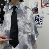 Harajuku Clothing Men's Casual Shirts Baby Boy and Girl Summer Vintage Print