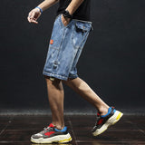Mens Jean Shorts Summer Denim Shorts Men's Thin Fifth Pants Fashion Leisure Ripped Trendy Men's Clothing Pants