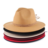Fedora Hat British Autumn and Winter Top Hat Woolen Wool-like Felt Hat