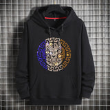 Maroon Graphic Hoodie Hot Drilling Printing