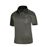 Tactics Style T Shirt for Men T-shirt Outdoor Casual Lapel Short Sleeve