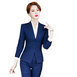 Women Pants Suit Uniform Designs Formal Style Office Lady Bussiness Attire Gray Spring and Autumn Fashion Workwear