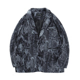 Men Fall Outfits Vintage Leopard Print Casual Suit Jacket Casual Suit Jacket