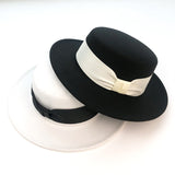 Italian Fedora Hats Black Woolen Hat Men's and Women's Autumn and Winter Top Hat